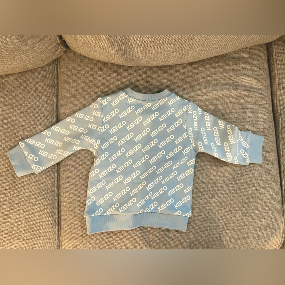 KENZO KIDS - Boys Pale Blue Cotton Sweatshirt- 18 months